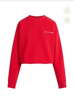 FAVORITE DAUGHTER THE CROPPED SIGNATURE SWEATSHIRT - ROUGE RED